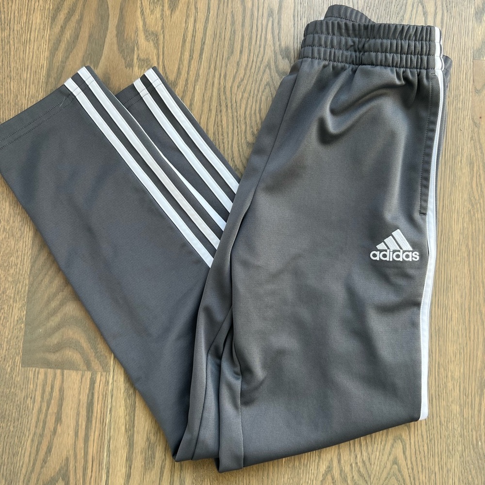 Gray Adidas Boys Jogger Pants
